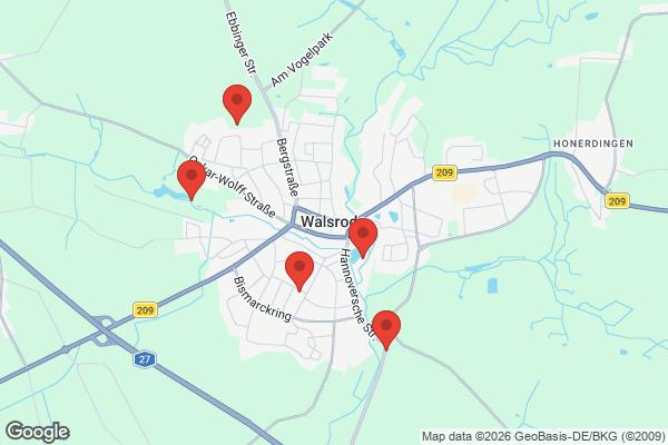 Karte mit Entrümpelungsaufträgen in Walsrode