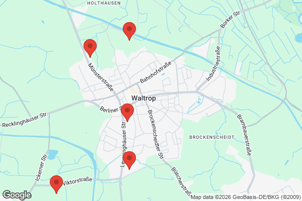 Karte mit Entrümpelungsaufträgen in Waltrop