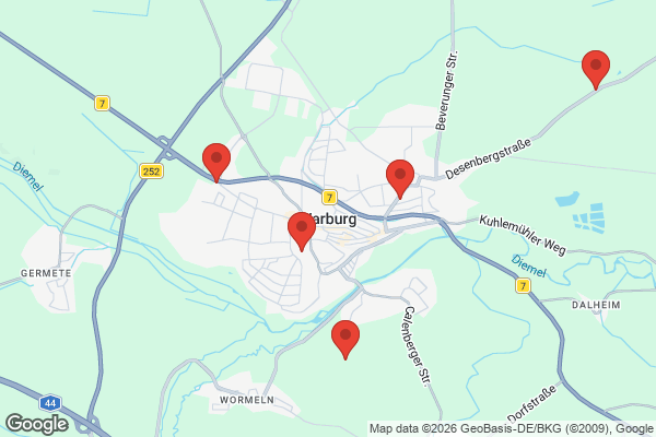 Karte mit Entrümpelungsaufträgen in Warburg