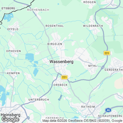 Karte von Wassenberg und Umgebung