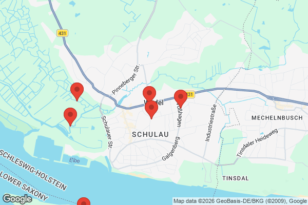Karte mit Entrümpelungsaufträgen in Wedel