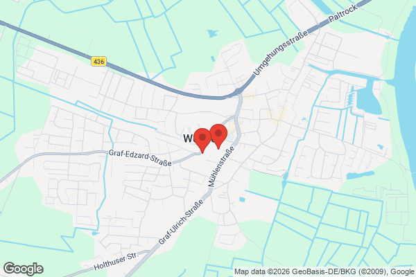 Karte mit Entrümpelungsaufträgen in Weener