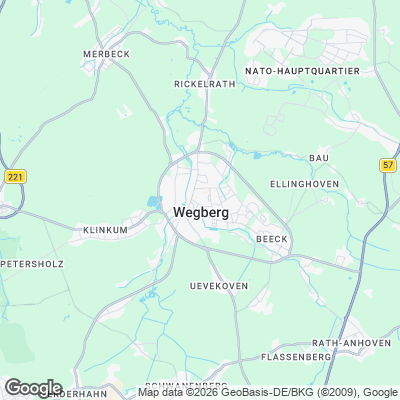Karte von Wegberg und Umgebung