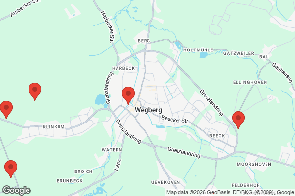 Karte mit Entrümpelungsaufträgen in Wegberg