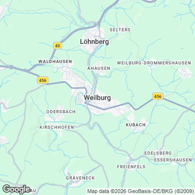Karte von Weilburg und Umgebung