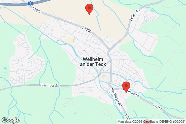Karte mit Entrümpelungsaufträgen in Weilheim an der Teck