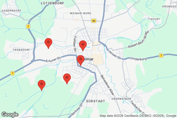 Karte mit Entrümpelungsaufträgen in Weimar