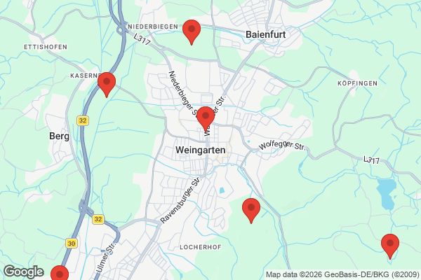 Karte mit Entrümpelungsaufträgen in Weingarten