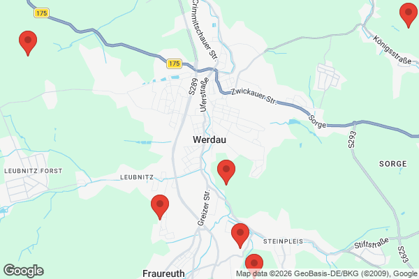 Karte mit Entrümpelungsaufträgen in Werdau