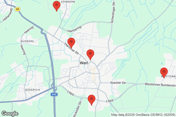 Karte mit Entrümpelungsaufträgen in Werl