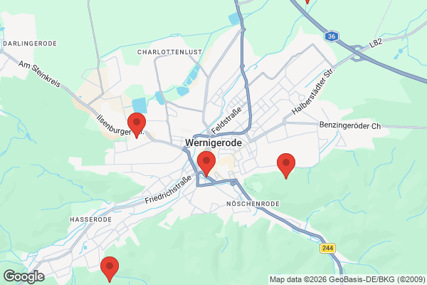 Karte mit Entrümpelungsaufträgen in Wernigerode