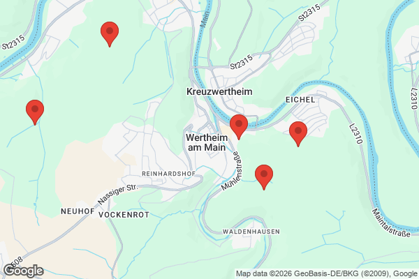 Karte mit Entrümpelungsaufträgen in Wertheim