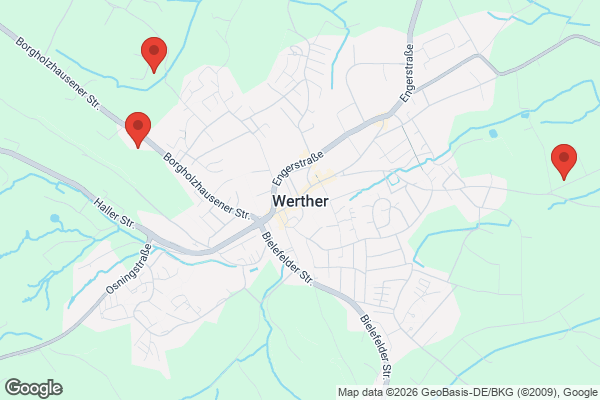 Karte mit Entrümpelungsaufträgen in Werther (Westfalen)