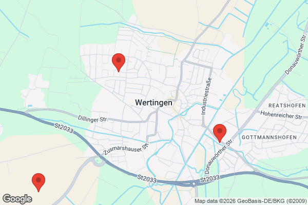 Karte mit Entrümpelungsaufträgen in Wertingen