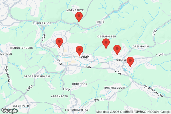 Karte mit Entrümpelungsaufträgen in Wiehl
