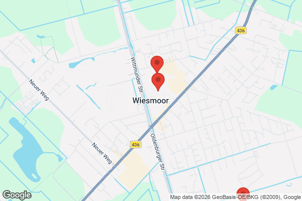Karte mit Entrümpelungsaufträgen in Wiesmoor