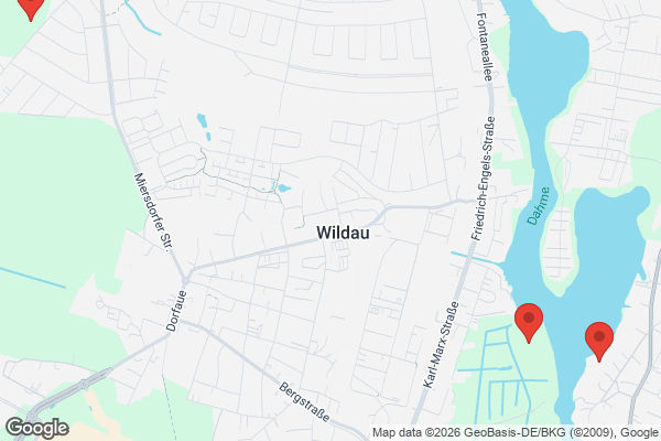 Karte mit Entrümpelungsaufträgen in Wildau