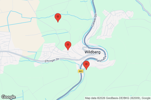 Karte mit Entrümpelungsaufträgen in Wildberg