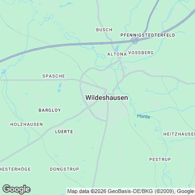 Karte von Wildeshausen und Umgebung