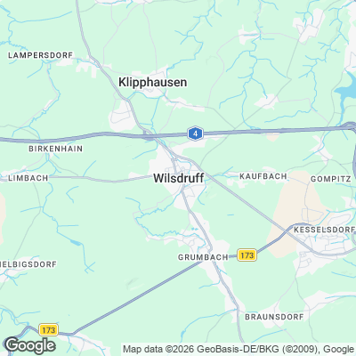 Karte von Wilsdruff und Umgebung