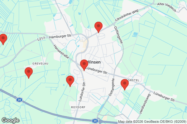 Karte mit Entrümpelungsaufträgen in Winsen (Luhe)