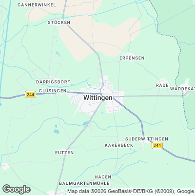 Karte von Wittingen und Umgebung