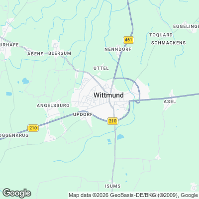 Karte von Wittmund und Umgebung