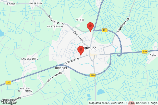 Karte mit Entrümpelungsaufträgen in Wittmund