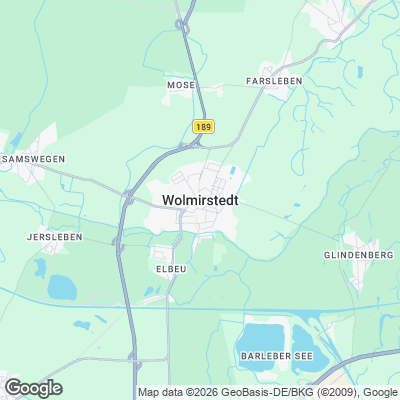 Karte von Wolmirstedt und Umgebung