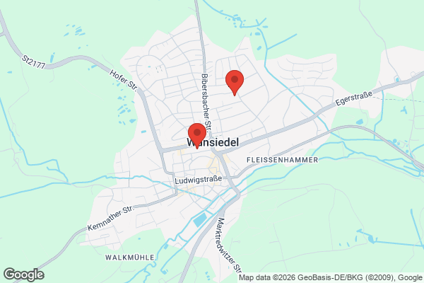 Karte mit Entrümpelungsaufträgen in Wunsiedel