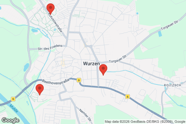 Karte mit Entrümpelungsaufträgen in Wurzen