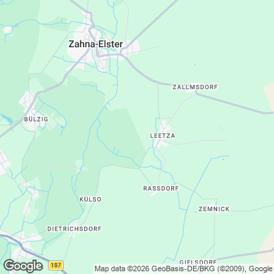 Karte von Zahna-Elster und Umgebung