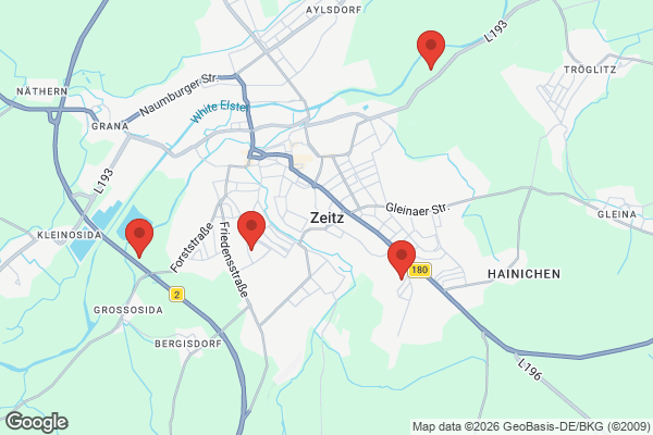 Karte mit Entrümpelungsaufträgen in Zeitz