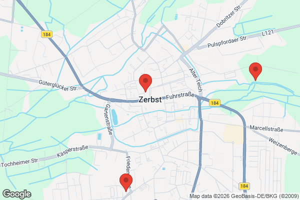 Karte mit Entrümpelungsaufträgen in Zerbst