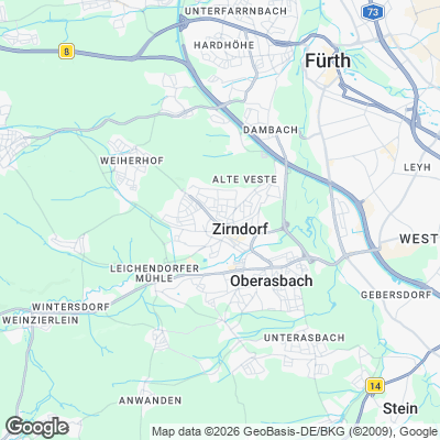 Karte von Zirndorf und Umgebung