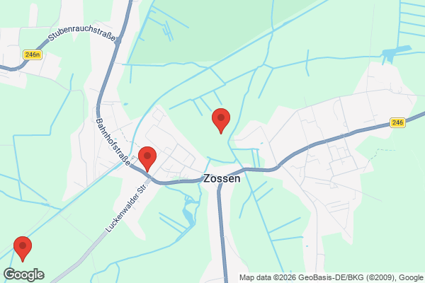 Karte mit Entrümpelungsaufträgen in Zossen