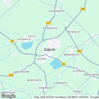 Karte von Zülpich und Umgebung