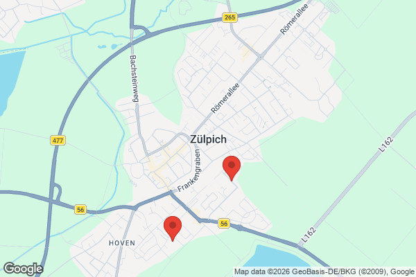 Karte mit Entrümpelungsaufträgen in Zülpich