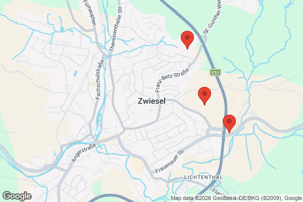 Karte mit Entrümpelungsaufträgen in Zwiesel