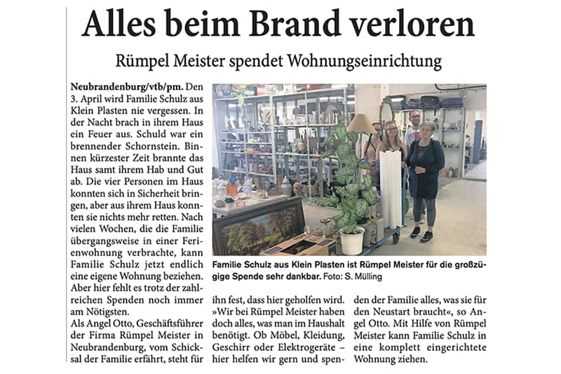 Neubrandenburg Alles verloren